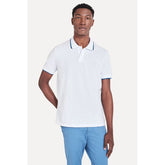 POLO MASC MC FRISOS SIMPLES BRANCO